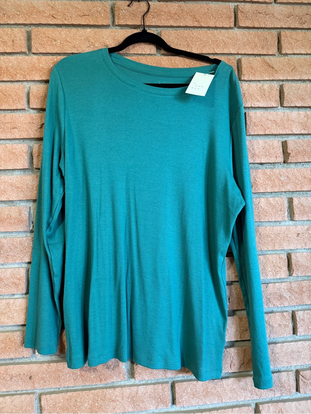 a new day Teal Long-Sleeve Crewneck Top
